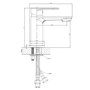Grade A1 - Black Bath and Basin Tap Set with Basin Waste - Como
