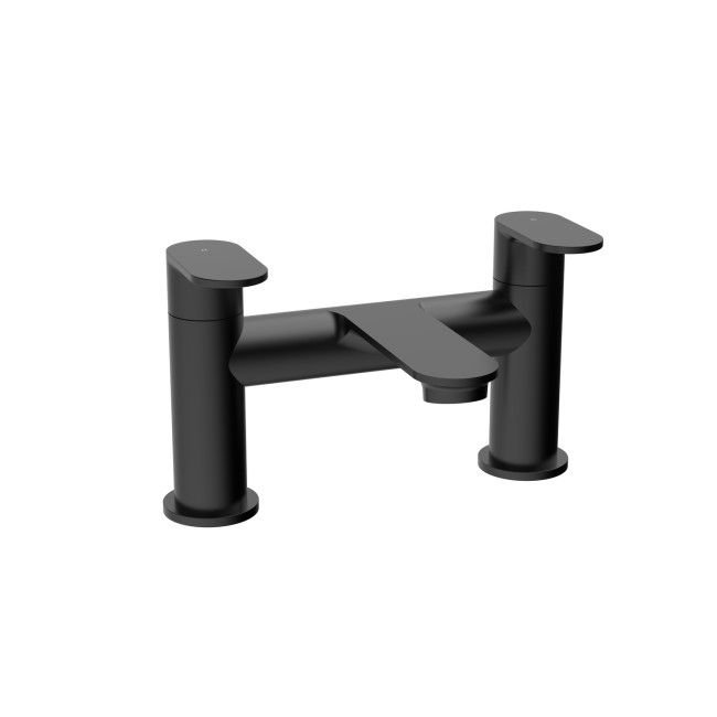 Black Bath and Basin Tap Set with Basin Waste - Como