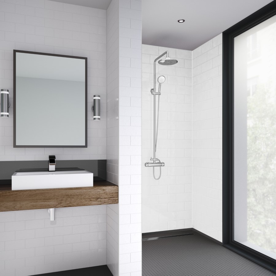 White Composite Wall Panel 1220mm w x 2440mm h- Mermaid