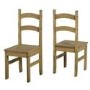 Corona Mexican Solid Pine Dining Set with 4 Dining Chairs