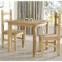 Corona Mexican Solid Pine Square Dining Set with 2 Dining Chairs