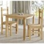Corona Mexican Solid Pine Square Dining Table and Chairs Set