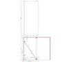 700mm Brushed Brass Shower Screen for Wet Room & Walk In Shower with 300mm Hinged Flipper Return Panel – Corvus