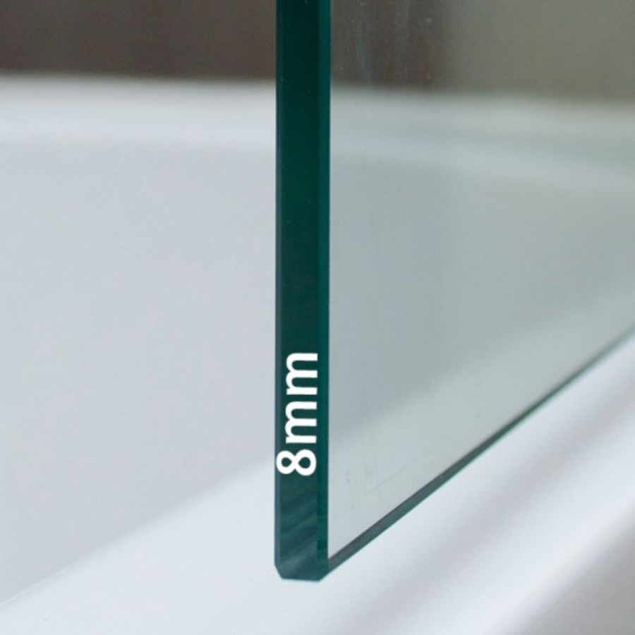 700mm Brushed Bronze Shower Screen for Wet Room & Walk In Shower with 300mm Hinged Flipper Panel - Corvus