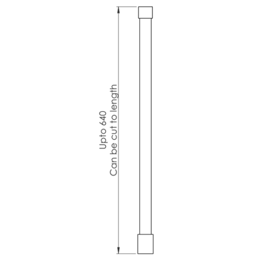700mm Nickel Shower Screen for Wet Room & Walk In Shower - Corvus