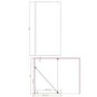 800mm Gunmetal Shower Screen for Wet Room & Walk In Shower with 300mm Fixed Return Panel – Corvus
