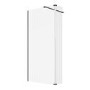 900mm Gunmetal Grey Shower Screen for Wet Room & Walk In Shower with 300mm Hinged Flipper Return Panel - Corvus