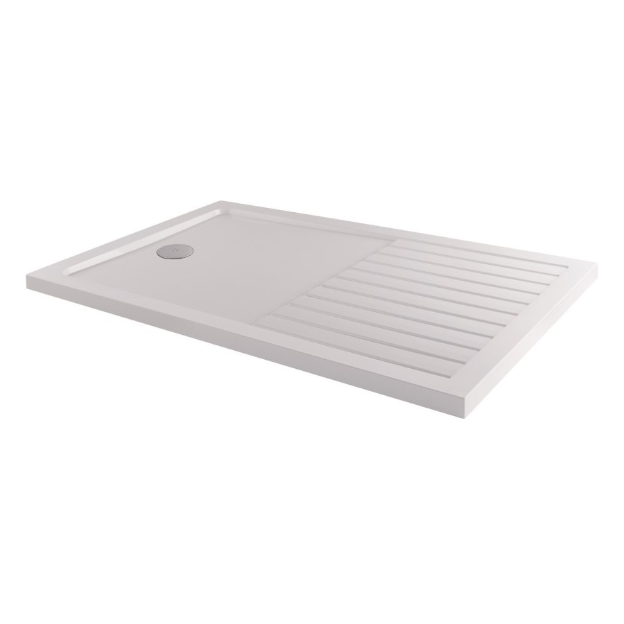 1400x900mm Brushed Nickel Walk-In Shower Screen Enclosure with Fixed Panel – Corvus