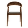 Walnut Dining Table with 6 Curved Walnut Dining Chairs - Cooper