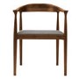 Walnut Dining Table with 6 Curved Walnut Dining Chairs - Cooper
