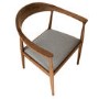 Walnut Dining Table with 6 Curved Walnut Dining Chairs - Cooper
