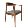 Walnut Dining Table with 6 Curved Walnut Dining Chairs - Cooper