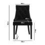 Walnut Dining Table with 8 Black Velvet Dining Chairs - Cooper