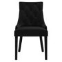Walnut Dining Table with 8 Black Velvet Dining Chairs - Cooper