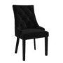 Walnut Dining Table with 8 Black Velvet Dining Chairs - Cooper