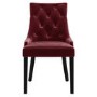 Walnut Dining Table with 8 Wine Velvet Dining Chairs - Cooper