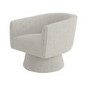 Light Grey Boucle Swivel Accent Chair - Cairo