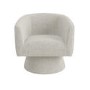 Light Grey Boucle Swivel Accent Chair - Cairo