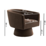 Brown Velvet Swivel Accent Chair - Cairo