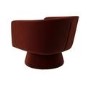 Deep Red Velvet Swivel Armchair - Cairo