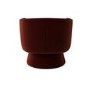 Deep Red Velvet Swivel Armchair - Cairo