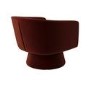 Deep Red Velvet Swivel Armchair - Cairo
