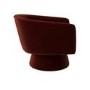 Deep Red Velvet Swivel Armchair - Cairo