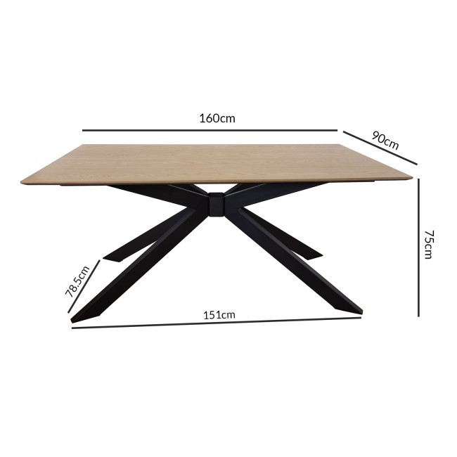 Oak Dining Table Set with 2 Beige Faux Leather Chairs & 1 Bench - Seats 4 - Carson