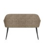 Oak Dining Table Set with 2 Beige Faux Leather Chairs and 1 Bench with Back - Seats 4 - Carson