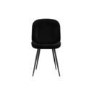 Industrial Oak Dining Table with 6 Black Velvet Dining Chairs - Carson