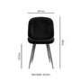 Industrial Oak Dining Table with 6 Black Velvet Dining Chairs - Carson
