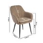 Rectangular Oak Dining Table Set with 2 Beige Faux Leather Chairs and 1 Bench with Back - Seats 4 - Carson