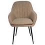 Rectangular Oak Dining Table Set with 2 Beige Faux Leather Chairs and 1 Bench with Back - Seats 4 - Carson