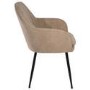Rectangular Oak Dining Table Set with 2 Beige Faux Leather Chairs and 1 Bench with Back - Seats 4 - Carson
