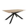 Extendable Oak Dining Table With 4 Black Faux Leather Cantilever Dining Chairs - Carson
