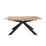 Extendable Oak Dining Table With 4 Black Faux Leather Cantilever Dining Chairs - Carson