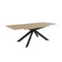 Extendable Oak Dining Table With 4 Black Faux Leather Cantilever Dining Chairs - Carson