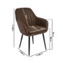Black Extendable Dining Table Set with 8 Brown Faux Leather Chairs - Seats 8 - Carson