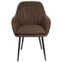 Black Extendable Dining Table Set with 8 Brown Faux Leather Chairs - Seats 8 - Carson