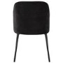 Set of 6 Black Upholstered Curved Dining Chairs - Celia