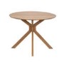 Small Oak Drop Leaf Space Saving Round Extendable Dining Table - Seats 2 - 4 - Carson