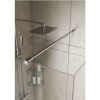 1000mm Walk In Shower Screen with 300mm Hinged Return Screen - 8mm Glass