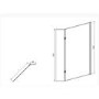 1000mm Walk In Shower Screen with 300mm Hinged Return Screen - 8mm Glass