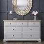 Darley Two Tone Wide Sideboard in Solid Oak and Light Grey