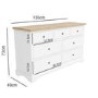 Darley 4+3 Wide Sideboard in Oak and White