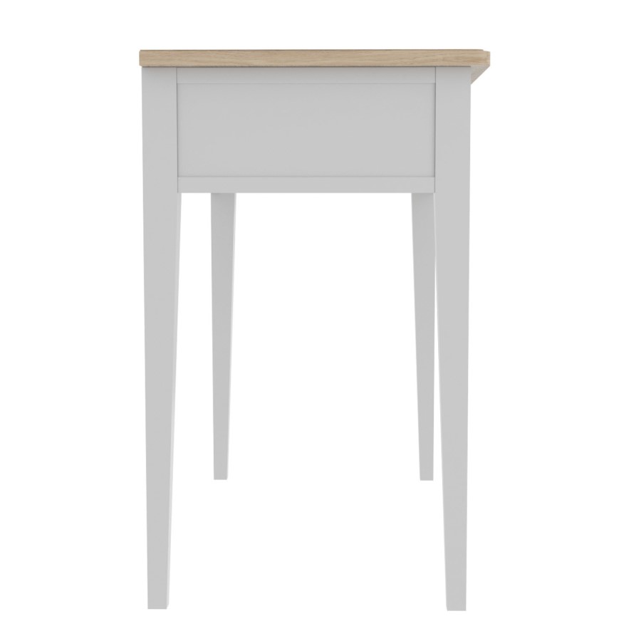 GRADE A1 - Grey Dressing Table in Solid Oak - Darley