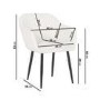 Glass Dining Table Set with 4 Cream Boucle Chairs - Seats 4 - Dax