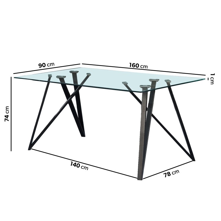 Glass Dining Table Set with 2 Cream Boucle Chairs & 1 Bench - Seats 4 - Dax