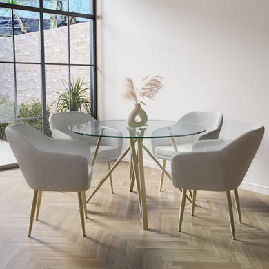 Small gold deals dining table