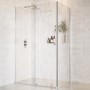 Chrome 8mm Glass Frameless Rectangular Sliding Shower Enclosure 1200x800mm - Denver